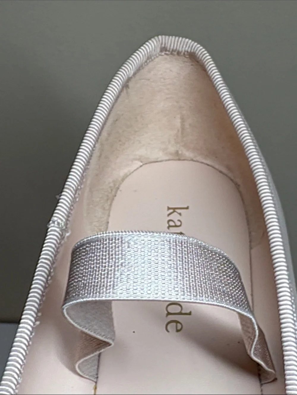 kate spade Amora Blush Pink Ribbon Ballet Flat, 5.5